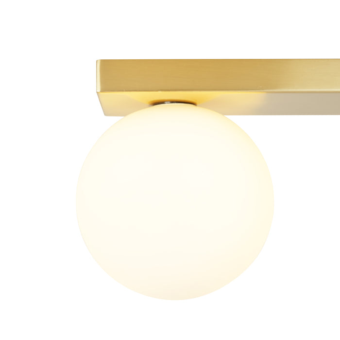 QAZQA Moderne plafondlamp messing 2-lichts kantelbaar - Lesly