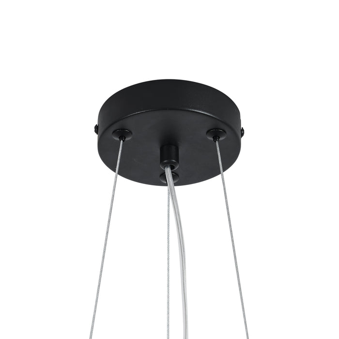 QAZQA Bohemian hanglamp zwart met gekleurde bloemen blauw en wit -