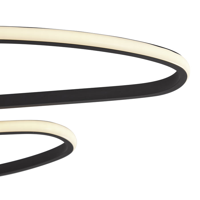 QAZQA Design plafondlamp zwart 100cm incl. LED 3-staps dimbaar