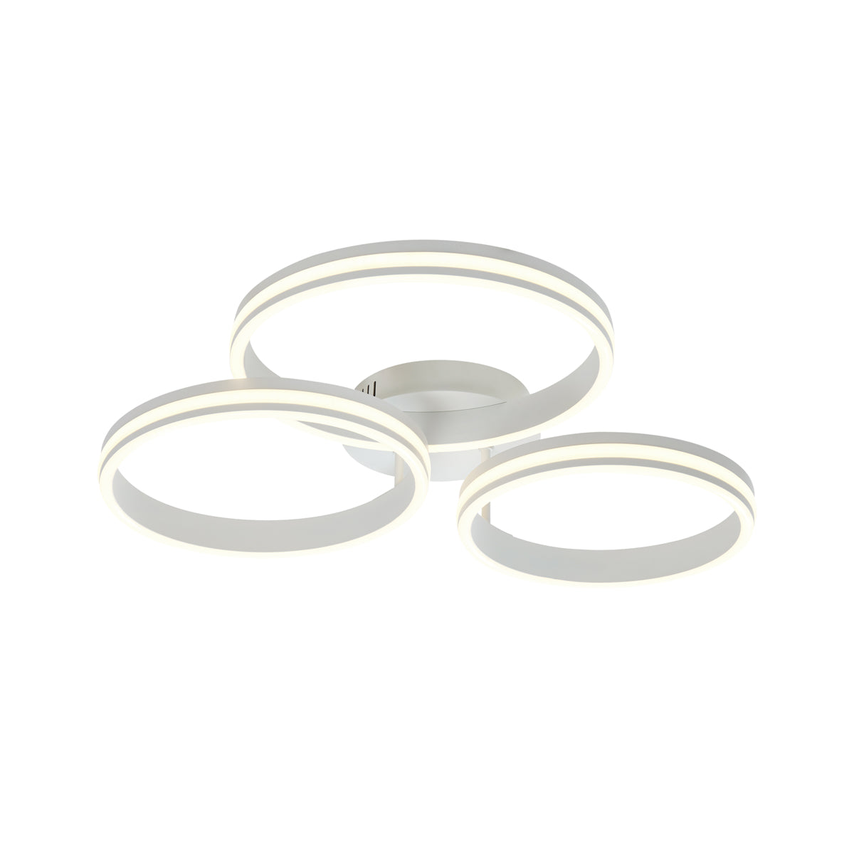 QAZQA Plafondlamp wit incl. LED 3-staps dimbaar 3-lichts - Navara