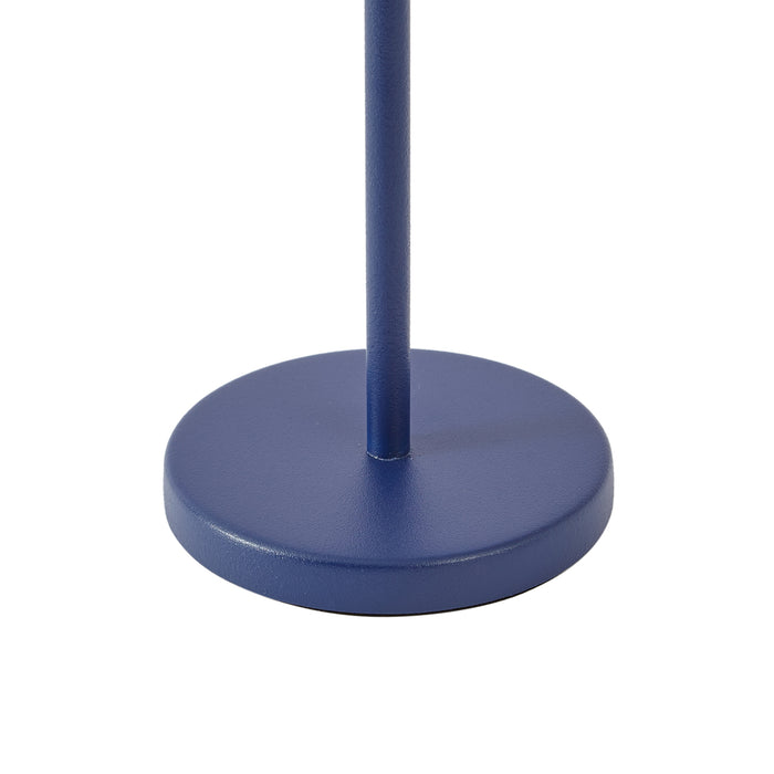 QAZQA Tafellamp blauw incl. LED IP54 oplaadbaar met laadstation -