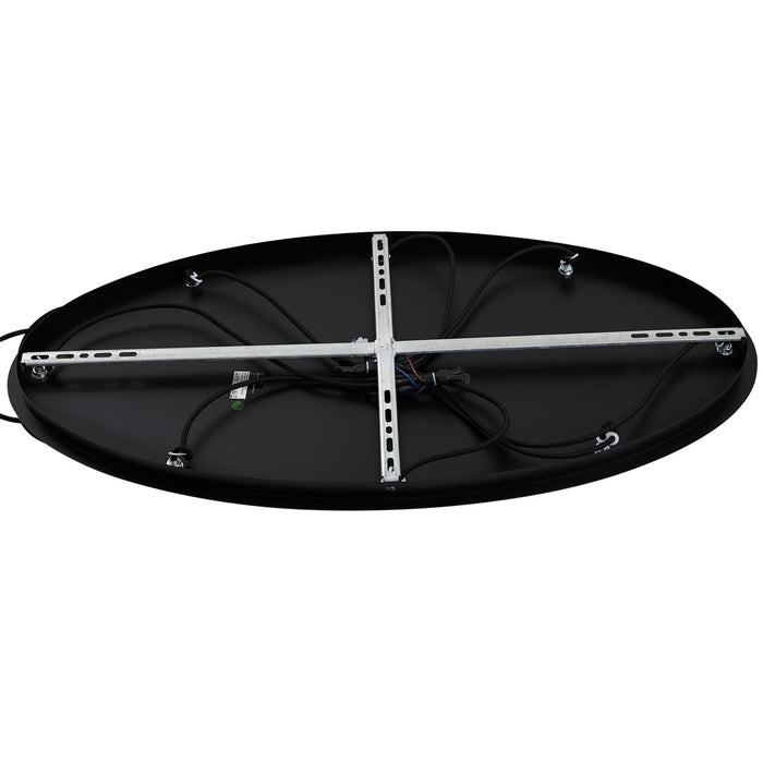 QAZQA Moderne hanglamp zwart met smoke glas 9-lichts - Jia