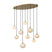 QAZQA Art Deco hanglamp goud met opaal glas 9-lichts - Yani