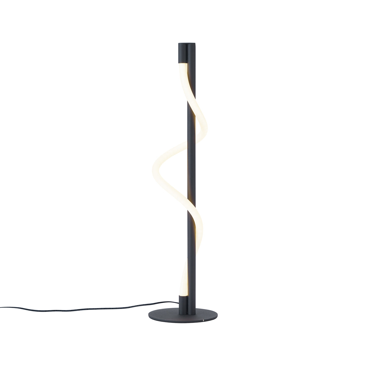 QAZQA Moderne tafellamp zwart incl. LED 3-staps dimbaar - Twirl