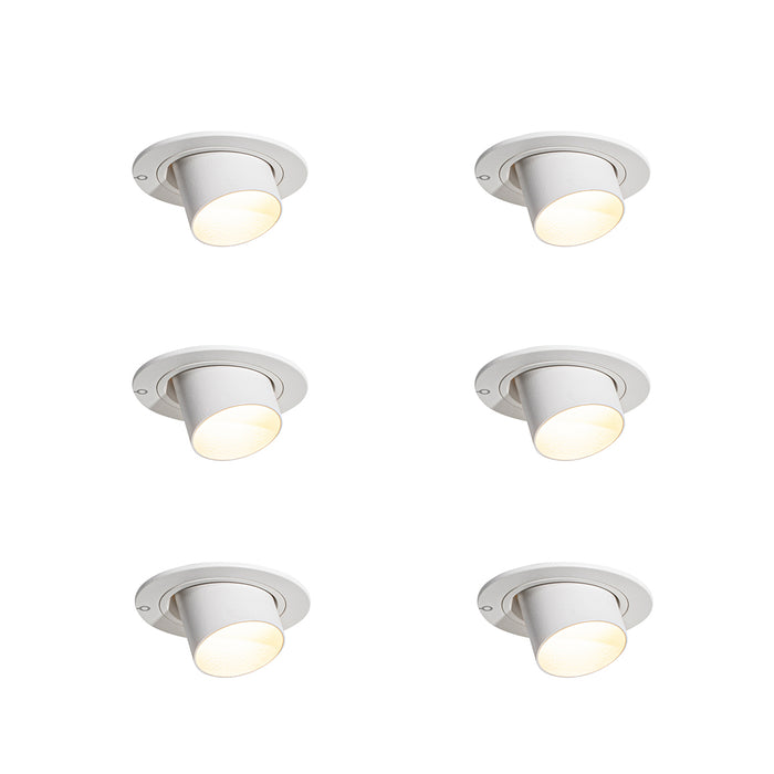 QAZQA Set van 6 inbouwspots wit GU10 35mm rond kantelbaar - Installa
