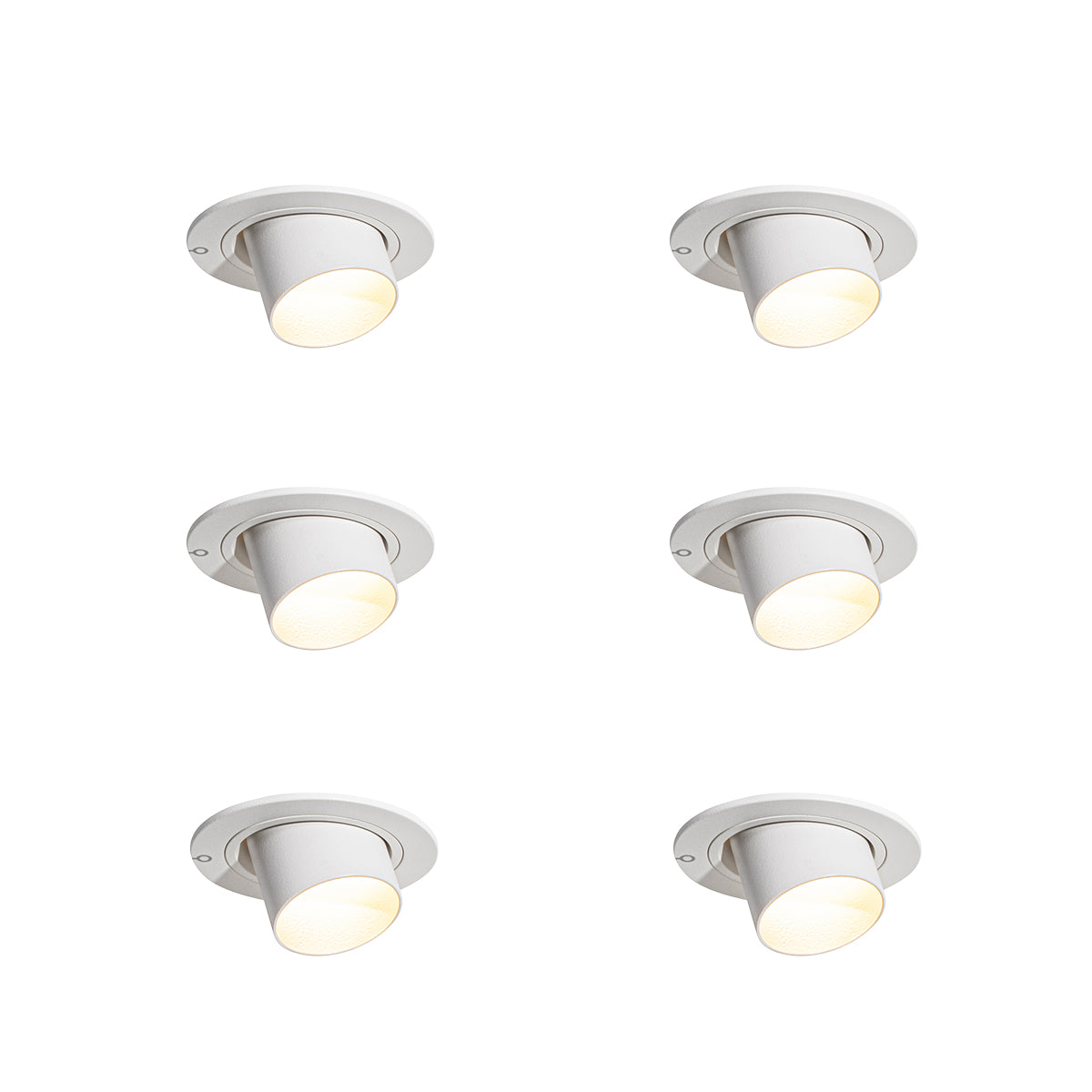 QAZQA Set van 6 inbouwspots wit GU10 35mm rond kantelbaar - Installa