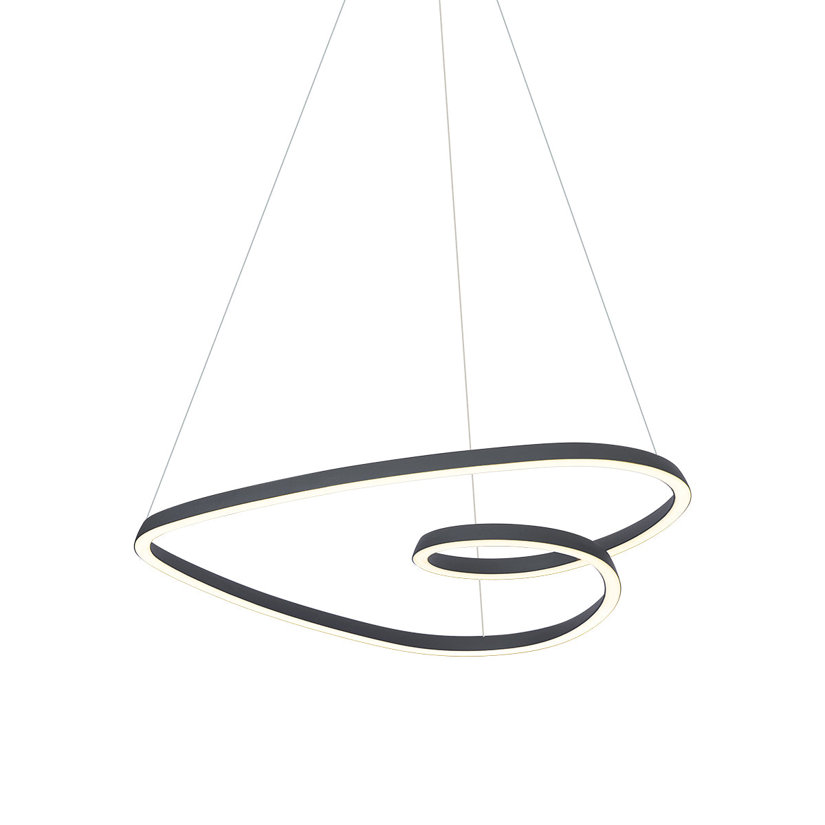 QAZQA Scandinavische hanglamp zwart 72cm incl. LED 3-staps dimbaar -