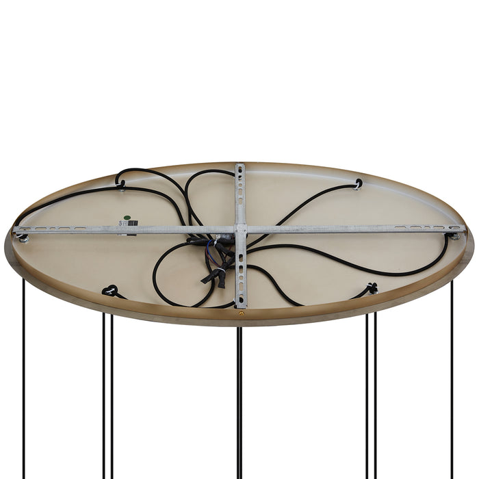 QAZQA Art Deco hanglamp goud met opaal glas 9-lichts - Yani