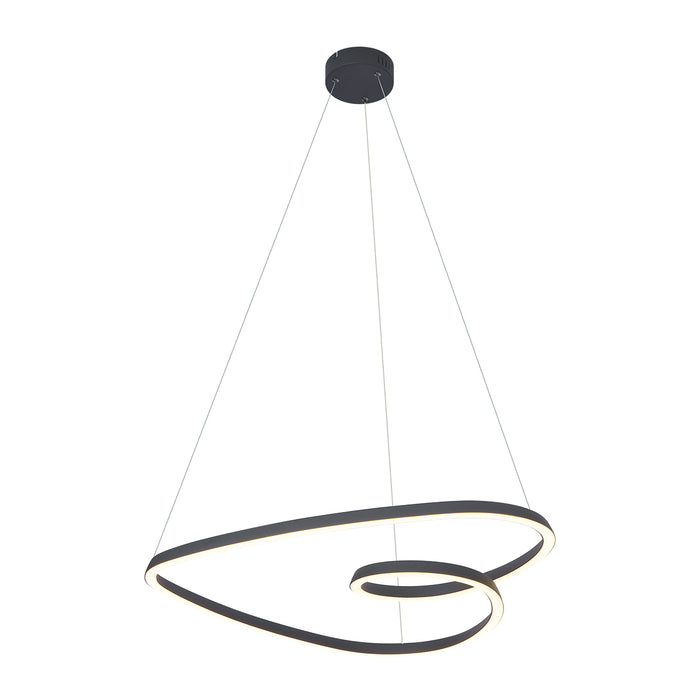 QAZQA Scandinavische hanglamp zwart 72cm incl. LED 3-staps dimbaar -