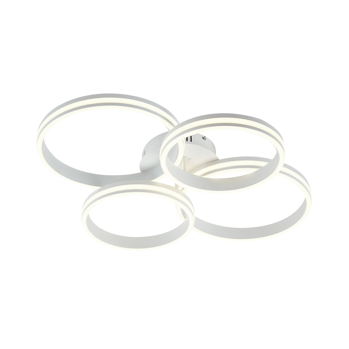 QAZQA Plafondlamp wit incl. LED 3-staps dimbaar 4-lichts - Navara