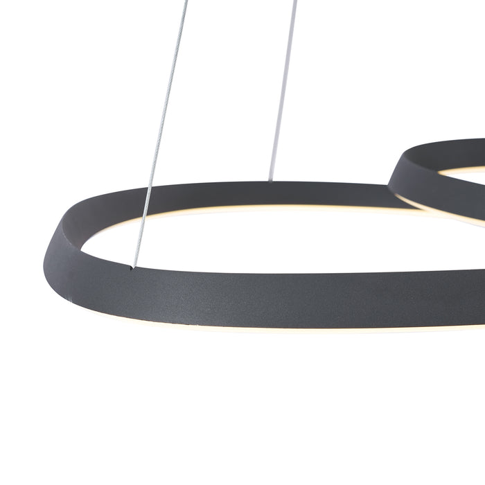 QAZQA Scandinavische hanglamp zwart 72cm incl. LED 3-staps dimbaar -