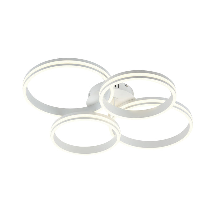 QAZQA Plafondlamp wit incl. LED 3-staps dimbaar 4-lichts - Navara