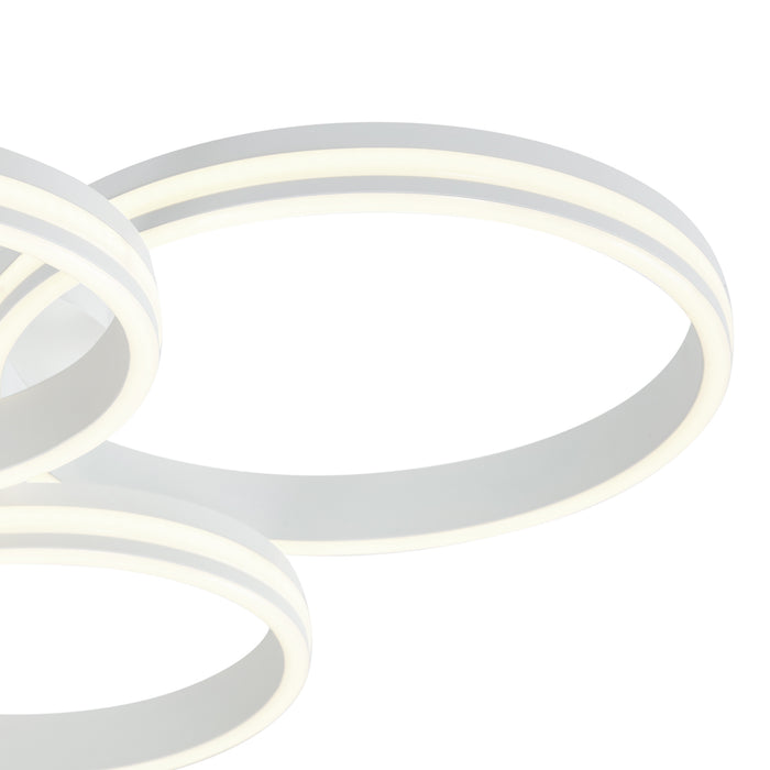 QAZQA Plafondlamp wit incl. LED 3-staps dimbaar 4-lichts - Navara