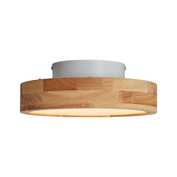 QAZQA Scandinavische plafondlamp hout 30cm incl. LED dimbaar - Pecker
