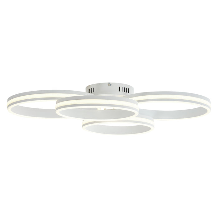 QAZQA Plafondlamp wit incl. LED 3-staps dimbaar 4-lichts - Navara