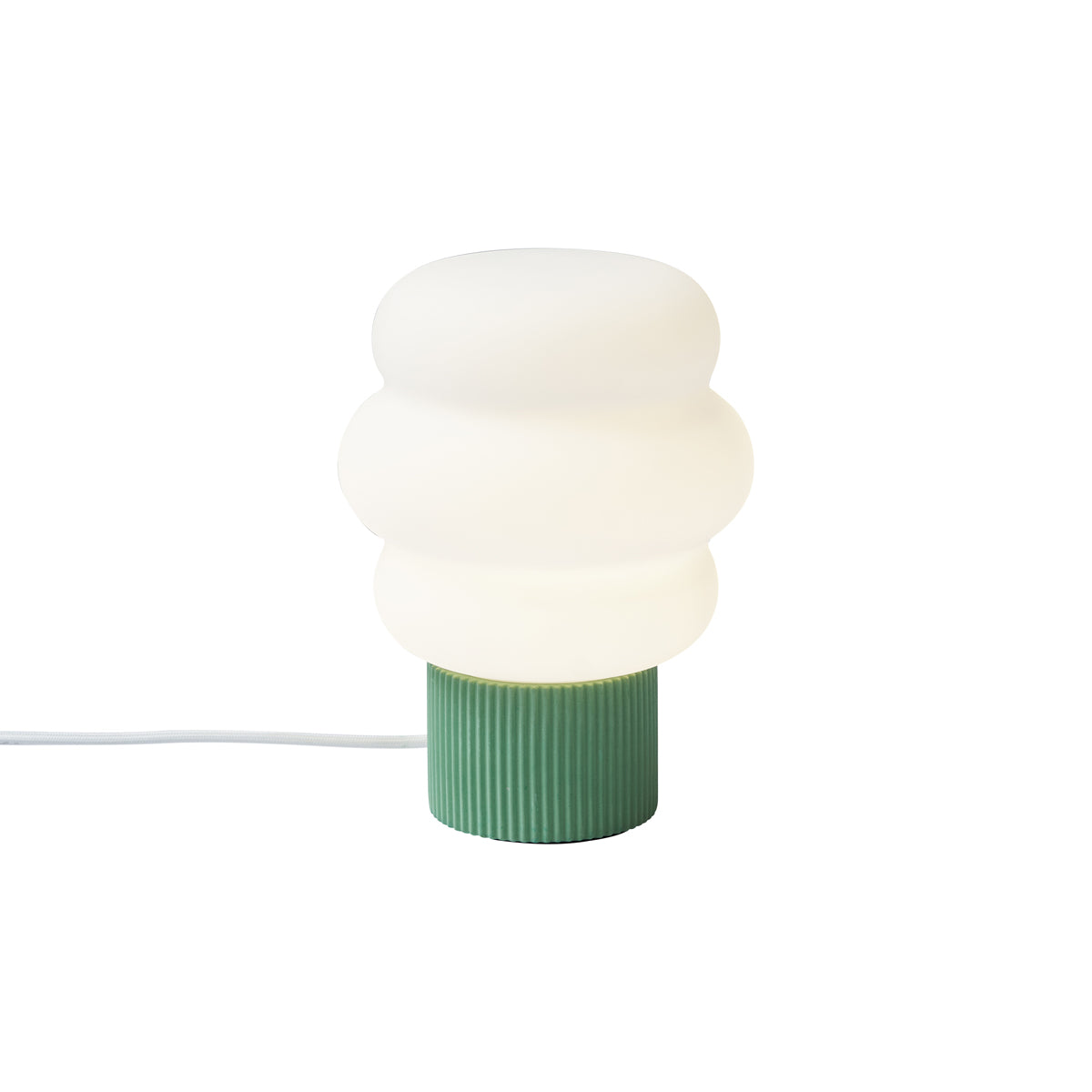 QAZQA Japandi tafellamp groen met opaal glas 18cm - Kumo