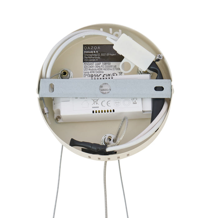 QAZQA Scandinavische hanglamp beige 72cm incl. LED 3-staps dimbaar -