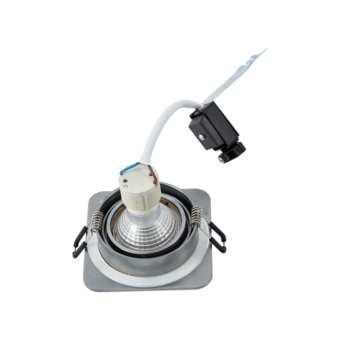 QAZQA Set van 6 afgeronde inbouwspots gunmetal GU10 50mm draai- en