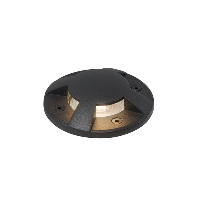 QAZQA Moderne grondspot zwart GU10 50mm 4-lichts effect IP65 - Cellar