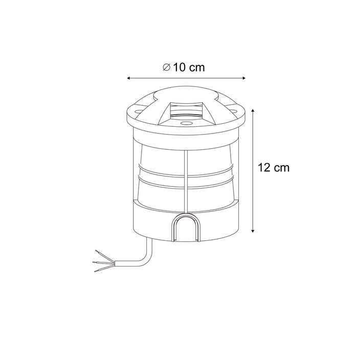 QAZQA Moderne grondspot zwart GU10 50mm 4-lichts effect IP65 - Cellar