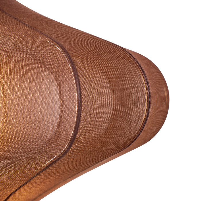 QAZQA Japandi hanglamp bruin met stoffen kap 50cm  - Plu