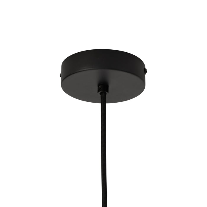 QAZQA Japandi hanglamp zwart met bamboe- Kea