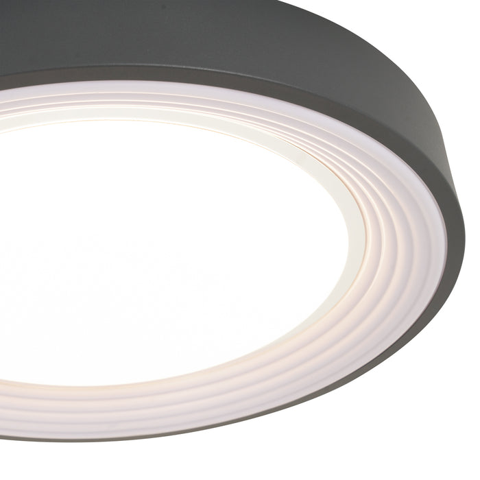 QAZQA Moderne plafondlamp grijs met wit 38cm incl. LED dimbaar RGB -