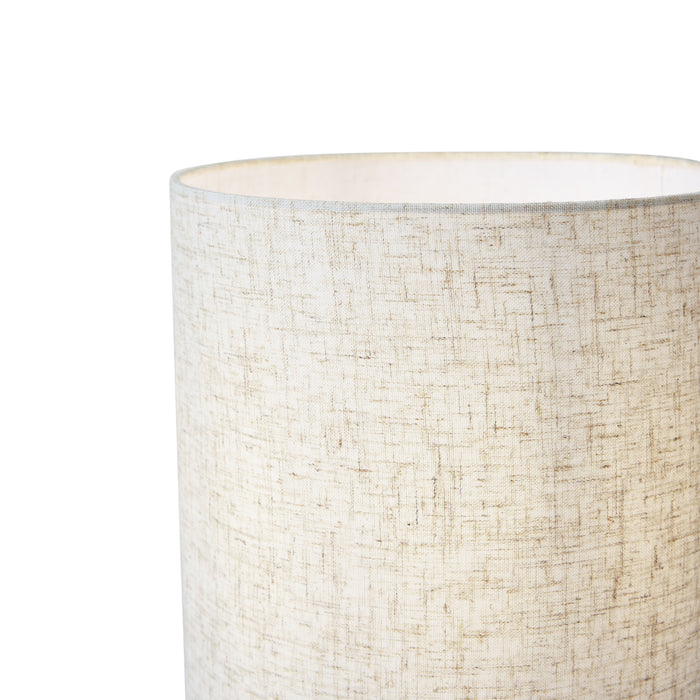 QAZQA Japandi tafellamp zwart met linnen kap - Timo