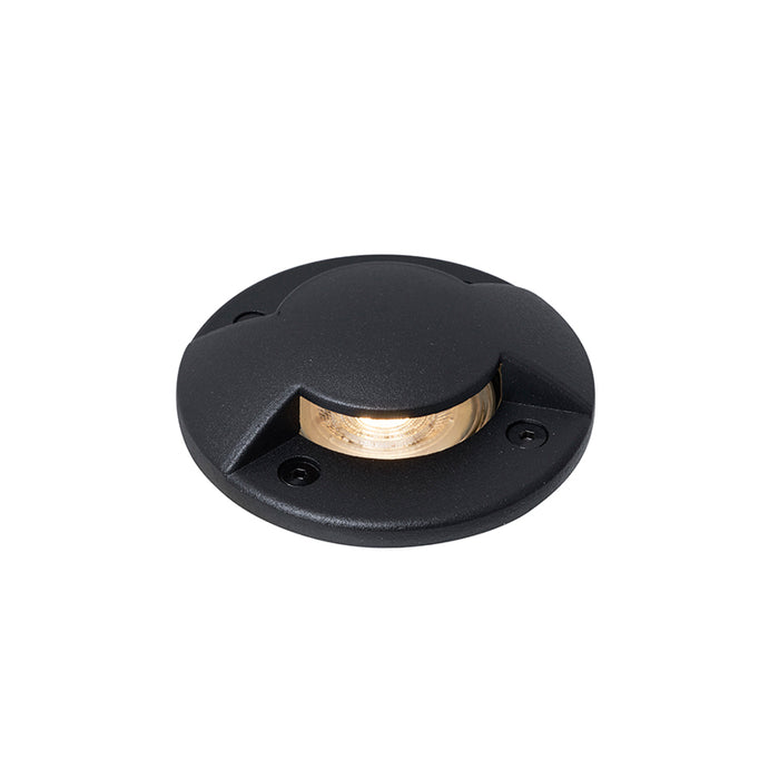 QAZQA Moderne grondspot zwart GU10 50mm 2-lichts effect IP65 - Cellar