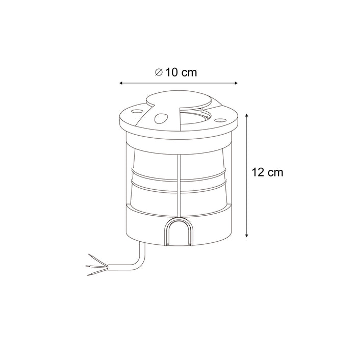 QAZQA Moderne grondspot zwart GU10 50mm 2-lichts effect IP65 - Cellar