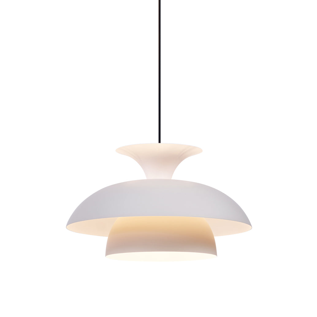 QAZQA Scandinavische hanglamp beige met witte binnenkant - Titus