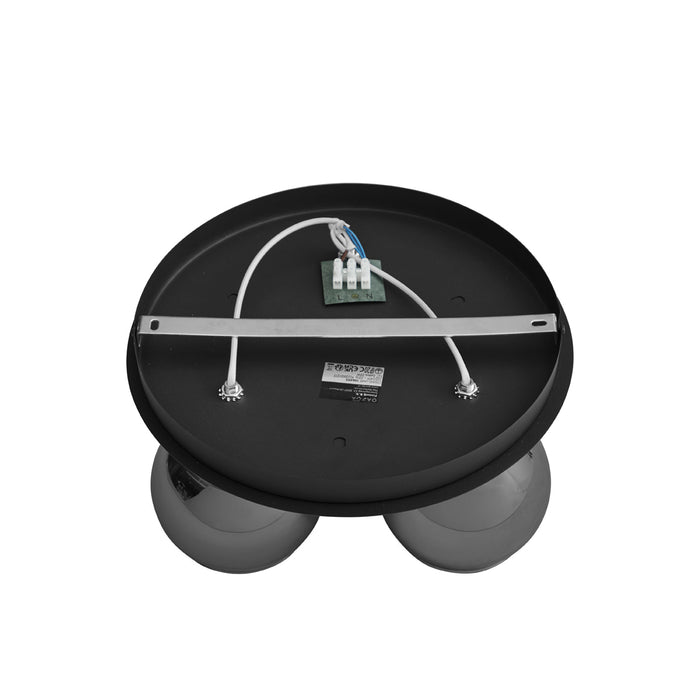 QAZQA Smart plafondlamp zwart met smoke glas 3-lichts incl. Wifi A60