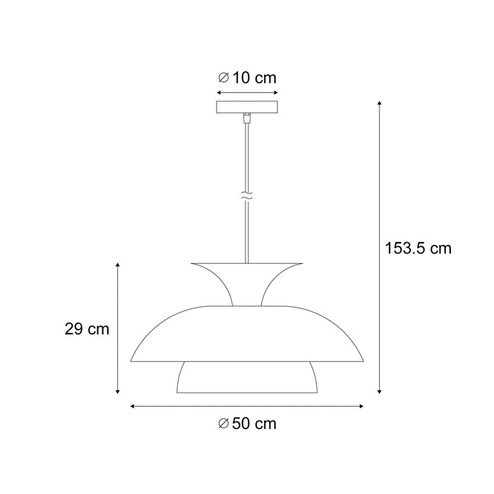 QAZQA Scandinavische hanglamp beige met witte binnenkant - Titus