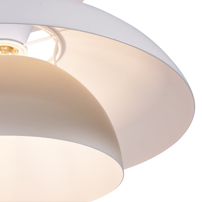 QAZQA Scandinavische hanglamp beige met witte binnenkant - Titus