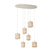 QAZQA Japandi hanglamp beige met stoffen kappen 6-lichts - Yente
