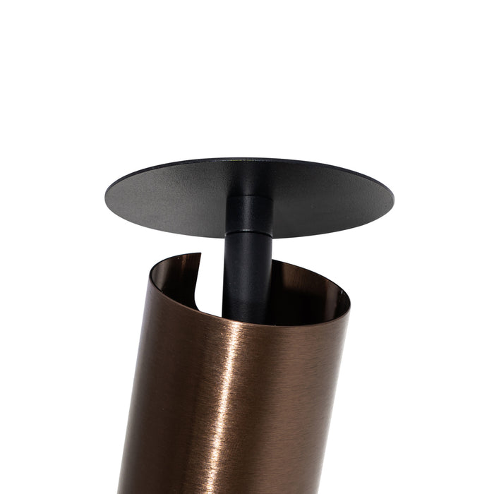 QAZQA Set van 6 moderne inbouwspots donker brons GU10 50mm - Chels