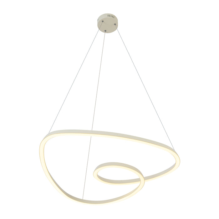 QAZQA Scandinavische hanglamp beige 72cm incl. LED 3-staps dimbaar -