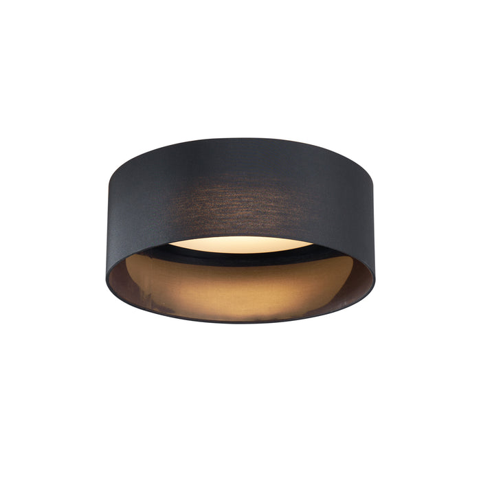 QAZQA Moderne plafondlamp zwart transparant 40cm incl. LED 3-staps