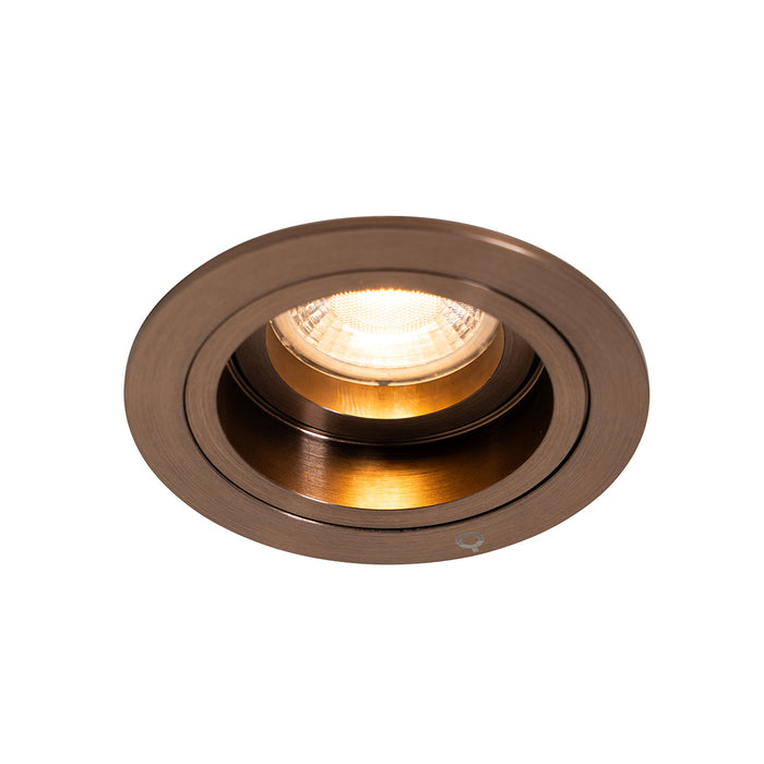 QAZQA Smart inbouwspot donkerbrons rond draai en kantelbaar incl.