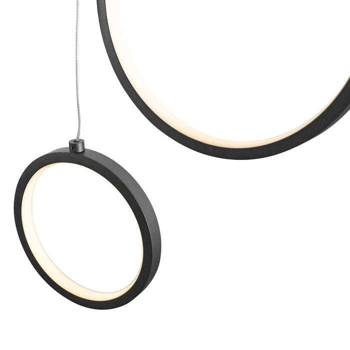 QAZQA Design hanglamp zwart 9-lichts incl. LED 3-staps dimbaar - Vide