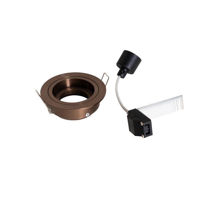 QAZQA Smart inbouwspot donkerbrons rond draai en kantelbaar incl.