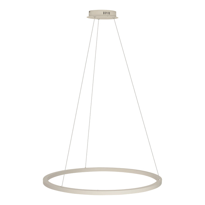 QAZQA Design hanglamp beige 80cm incl. LED 3-staps dimbaar - Girello