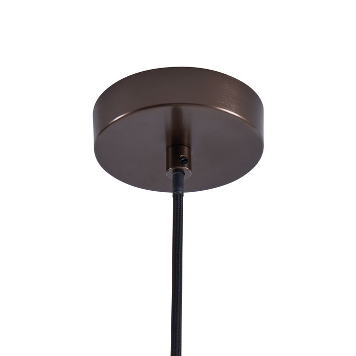 QAZQA Scandinavische hanglamp donkerbrons met gouden binnenkant -