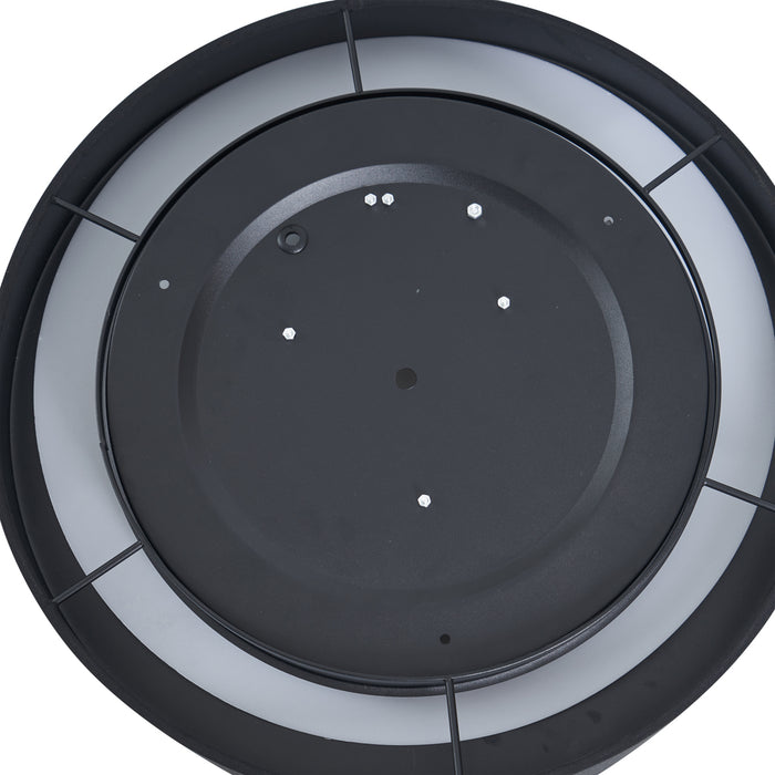 QAZQA Moderne plafondlamp zwart transparant 40cm incl. LED 3-staps