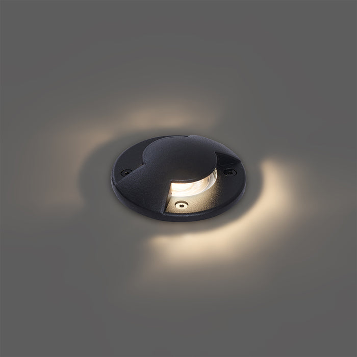 QAZQA Moderne grondspot zwart GU10 50mm 2-lichts effect IP65 - Cellar