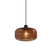 QAZQA Retro hanglamp zwart met brons glas - Bizle