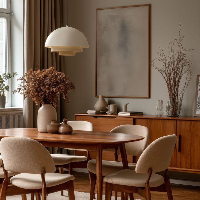 QAZQA Scandinavische hanglamp creme met witte binnenkant - Loes