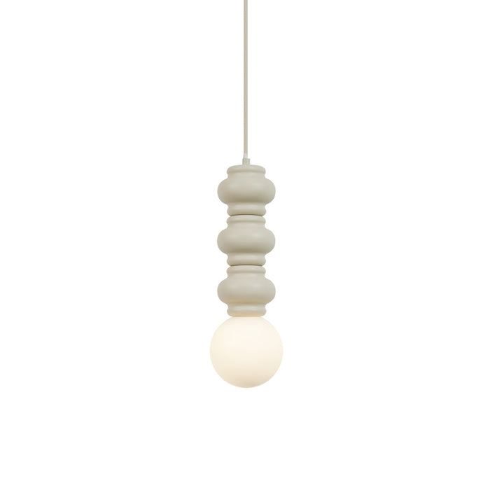 QAZQA Retro hanglamp beige met mat glas - Fedde