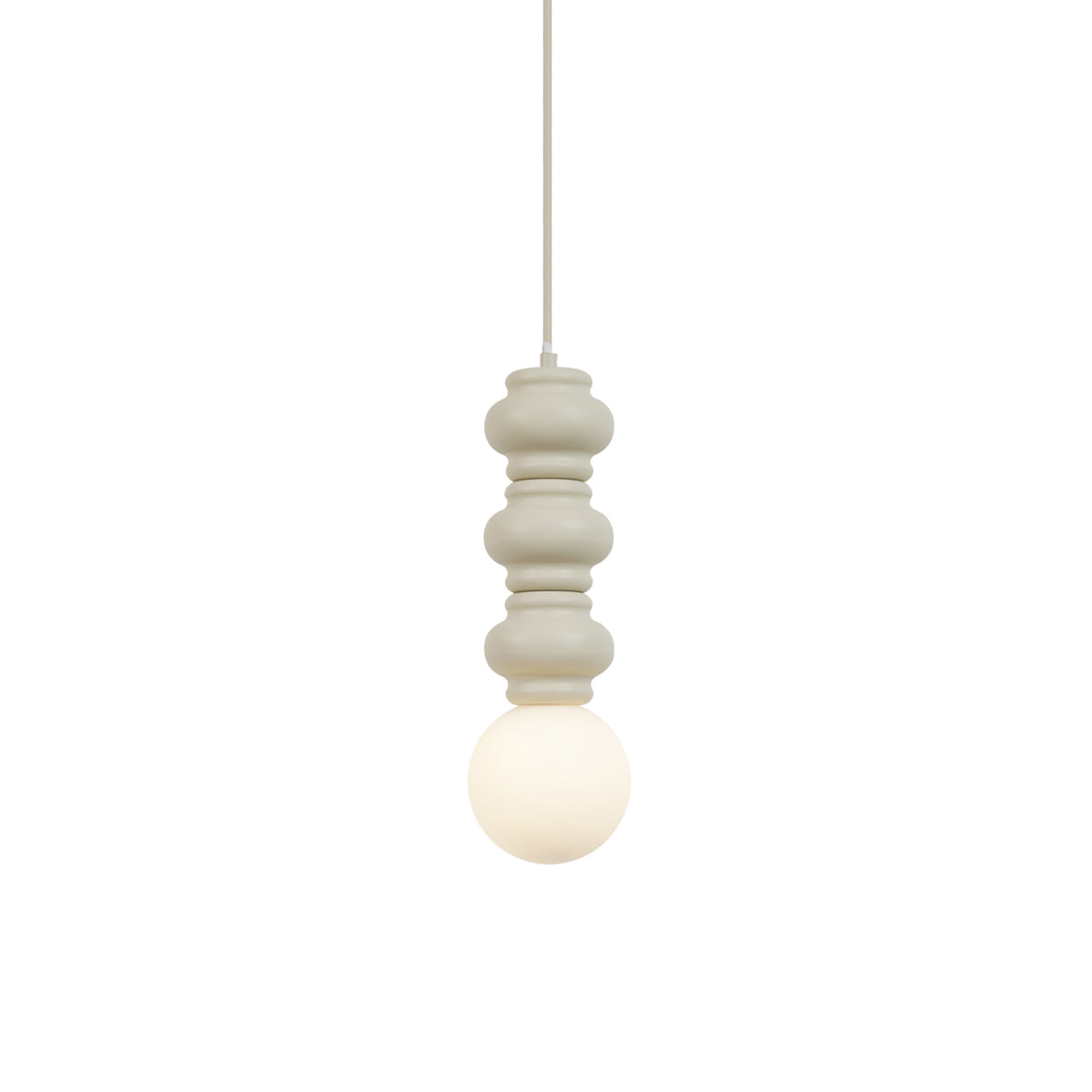 QAZQA Retro hanglamp beige met mat glas - Fedde