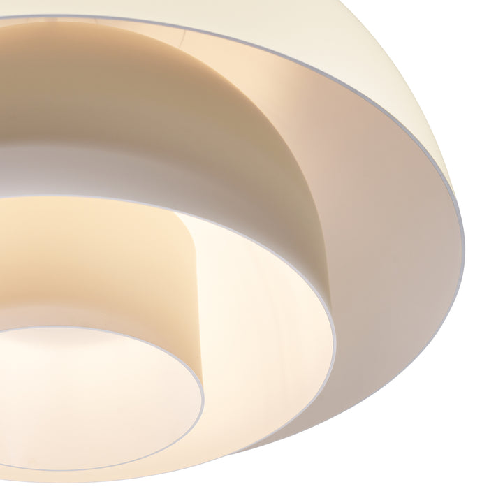 QAZQA Scandinavische hanglamp creme met witte binnenkant - Loes